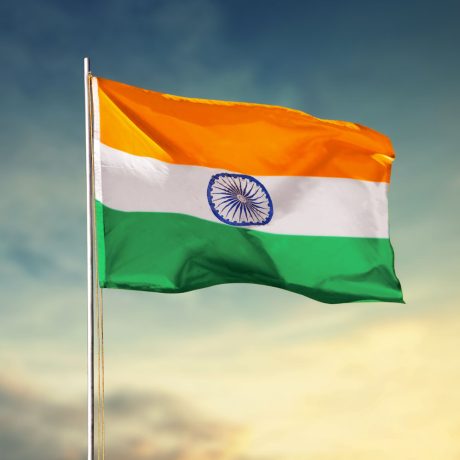 INDIA FLAG FLYING HIGH TRICOLOUR FLAG